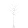 vidaXL Artificial Christmas Tree Warm White 96 LEDs 180 cm White Birch