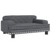 vidaXL Dog Bed Dark Grey 70x45x30 cm Velvet