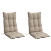 vidaXL Highback Chair Cushions 2 pcs Taupe Oxford Fabric