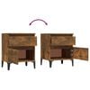 vidaXL Bedside Cabinets 2 pcs Smoked Oak 40x35x50 cm