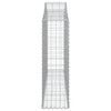 vidaXL Arched Gabion Baskets 8 pcs 200x30x100/120 cm Galvanised Iron