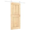 vidaXL Sliding Door with Hardware Set 85x210 cm Solid Wood Pine