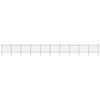 vidaXL Garden Fence with Hoop Top Steel 1673x150 cm Black