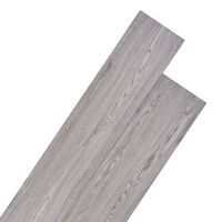 vidaXL Non Self-adhesive PVC Flooring Planks 5.26 m² 2 mm Dark Grey