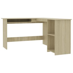 vidaXL Corner Desk | Sonoma oak | Engineered wood | Medium | Sliding Components