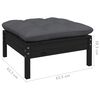 vidaXL 13 Piece Garden Lounge Set with Cushions Black Solid Pinewood