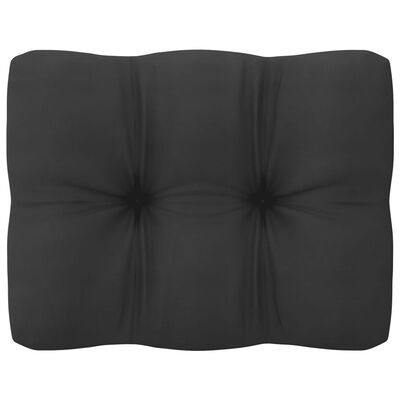 vidaXL Garden Middle Sofa with Anthracite Cushions Solid Pinewood