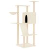 vidaXL Cat Tree with Sisal Scratching Posts Cream 143 cm