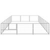 vidaXL Dog Kennel Silver 24 m&sup2; Steel