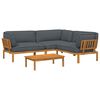 vidaXL Sofa Set 4 pcs Anthracite Solid Acacia Wood