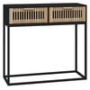 vidaXL Console Table Black 80x30x75 cm Engineered Wood and Iron