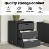 vidaXL Garden Storage Cabinet Black 55x59x69 cm Poly Rattan
