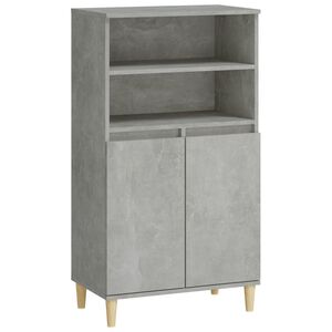 vidaXL Highboard Concrete Grey 60x36x110 cm Engineered Wood