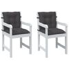 vidaXL Lowback Chair Cushions 2 pcs Melange Anthracite 100x50x7 cm Fabric