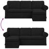 vidaXL Sofa Black Overall dimensions: 215 x 138 x 80 cm (W x D x H)