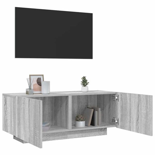 vidaXL TV Cabinet Grey Sonoma 100x35x40 cm Engineered Wood