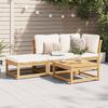 vidaXL 3 Piece Garden Lounge Set with Cushions Solid Wood Acacia