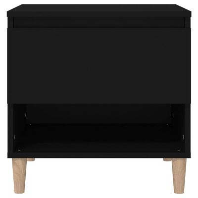 vidaXL Bedside Table Black 50x46x50 Engineered Wood