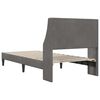 vidaXL Bed Frame with Headboard Dark Grey 90 x 190 cm Velvet