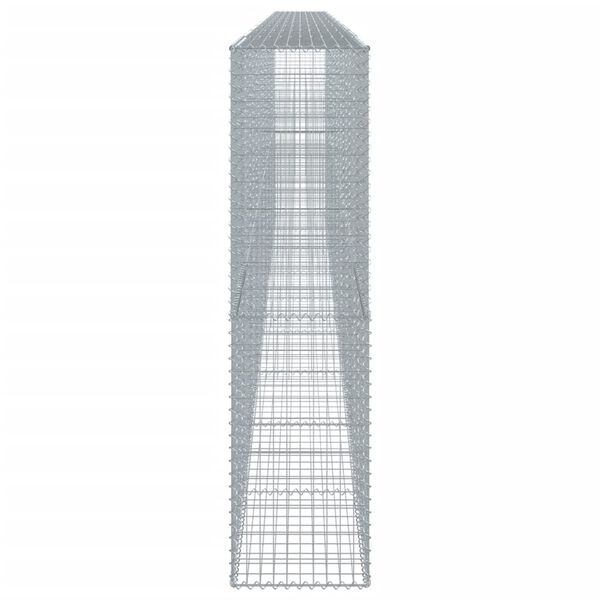 vidaXL Gabion Basket with Cover 900x50x200 cm Galvanised Iron