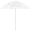 vidaXL Hawaii Beach Parasol | White | Polyester | Large | Tiltable