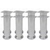 vidaXL Round Sofa Legs 8 pcs Chrome 180 mm