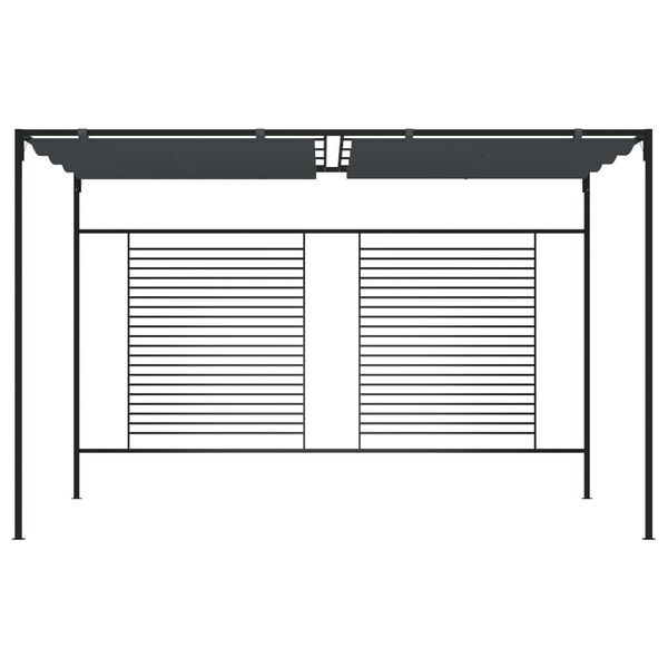 vidaXL Gazebo with Retractable Roof 4x3x2.3 m Anthracite 180 g/m&sup2;