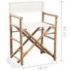 vidaXL Folding Director's Chair 2 pcs Bamboo and Canvas