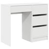 vidaXL Desk White Engineered Wood 90 x 37.5 x 75 cm