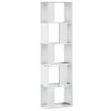 vidaXL Bookcase 5-Tier White 45x23.5x162.5 cm Engineered Wood