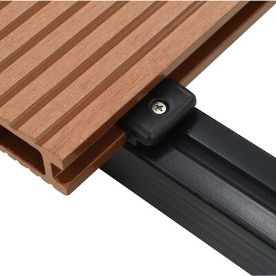 vidaXL WPC Decking Boards with Accessories 15 m² 4 m Brown