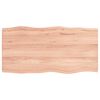 vidaXL Table Top Light Brown 80x40x(2-4) cm Treated Solid Wood Live Edge
