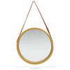 vidaXL Wall Mirror with Strap 50 cm Gold