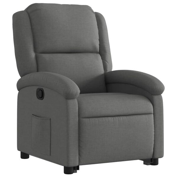vidaXL Stand up Recliner Chair Dark Grey Fabric