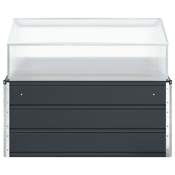 vidaXL Planter Anthracite 100 x 100 x 77 cm Galvanised Steel