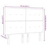 vidaXL Headboard with Headboard Dark Grey 144 cm Faux Leather