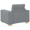vidaXL Sofa 3 pcs Light Grey 221 x 80 x 80 cm Fabric