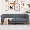vidaXL Sofa 3-Seater Dark Grey Velvet