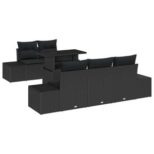 vidaXL Garden Sofa Set 6 pcs Black 100 x 55 x 73 cm