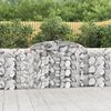 vidaXL Arched Gabion Baskets 3 pcs 300x30x100/120 cm Galvanised Iron