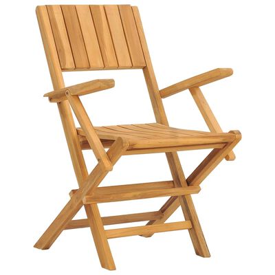 vidaXL Folding Garden Chairs 4 pcs 55x61x90 cm Solid Wood Teak
