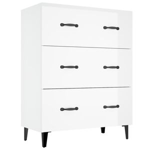 vidaXL Sideboard High Gloss White 69,5x34x90 cm Engineered Wood