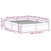 vidaXL Bed Frame without Mattress Grey Solid Wood 135x190 cm Double Double