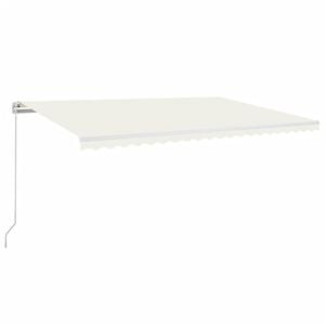 vidaXL Manual Retractable Awning 500x300 cm Cream (313193+313169)