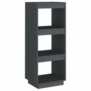 vidaXL Book Cabinet/Room Divider Grey 40x35x103 cm Solid Wood Pine