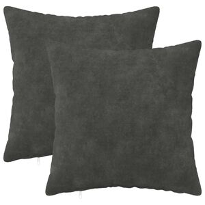 vidaXL Cushion with Pillow HEERLEN 2 pcs Anthracite Microfiber Fleece