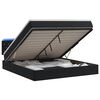 vidaXL Ottoman Bed with Mattress and LED Black Queen Velvet
