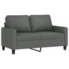 vidaXL 3 Piece Sofa Set with Cushions Dark Grey Fabric