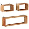 vidaXL Wall Cube Shelf | Natural acacia wood | Solid acacia wood