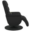 vidaXL Massage Recliner Chair with Footrest Black Faux Leather